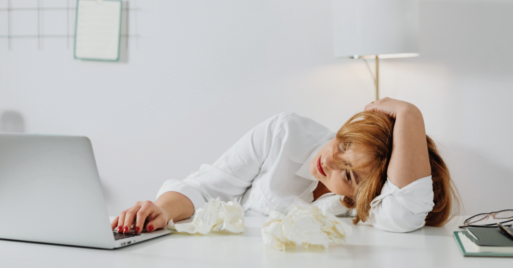 Emotionale Erschöpfung bei einer Frau